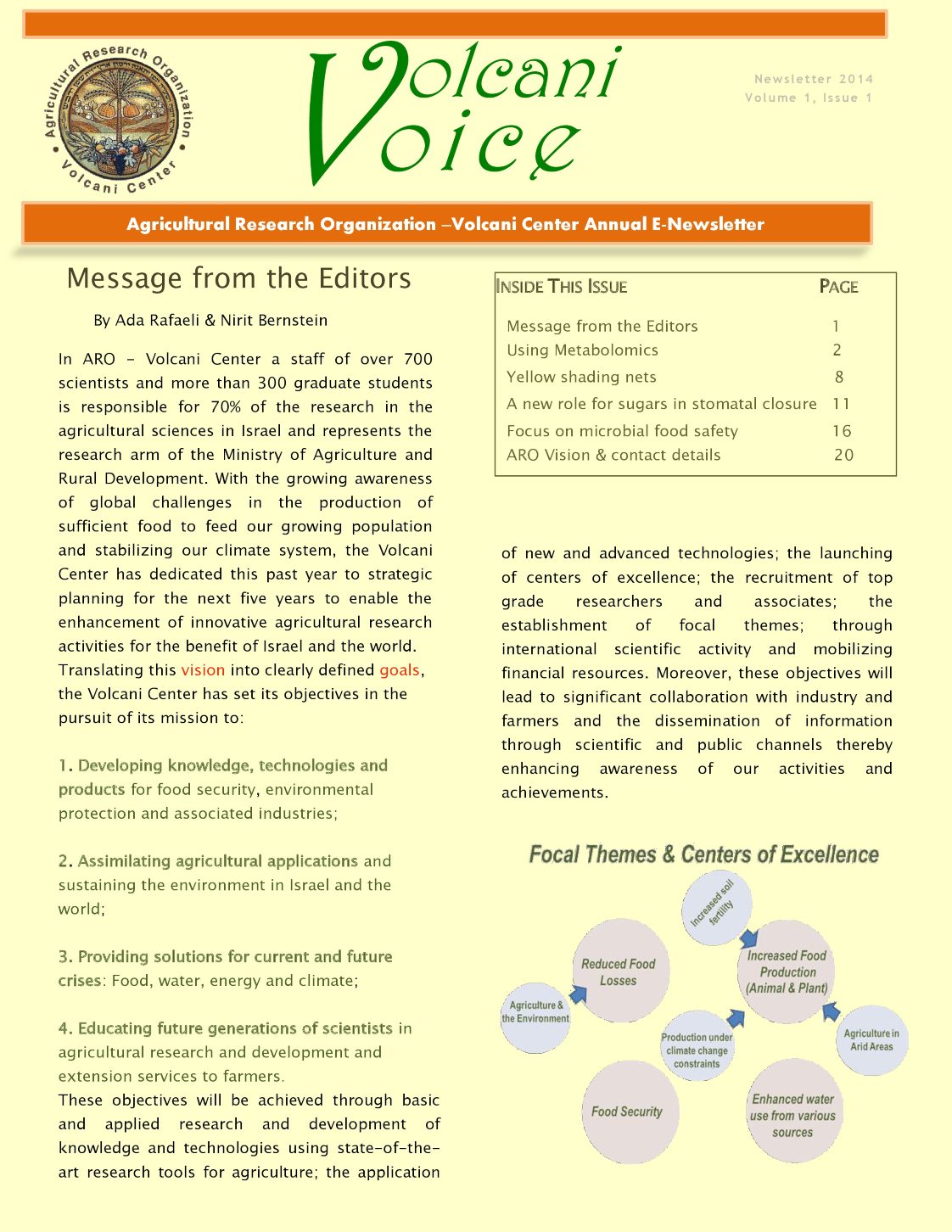 Volcani Voice Issue.1 Vol.1 2014